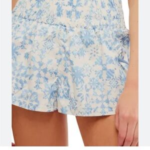 Free People movement get your flirt on patterned shorts